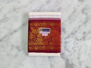 10 Inch Jakkad Border Dhoti With Towel Set