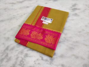 5 Inch Jakkad Dark Khaki colour Dhoti With Towel Set