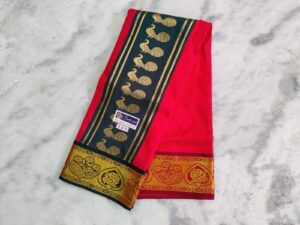 Art Silk Jacquard Red Colour Dhoti Set – Premium Emboss