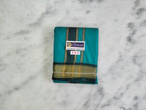 Art Silk Green Colour Dhoti With Towel- 9×5 Panchakacham
