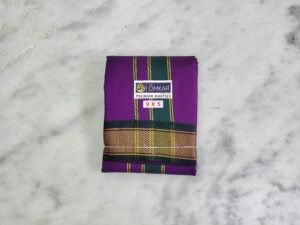 Art Silk Violet Colour Dhoti With Towel- 9×5 Panchakacham