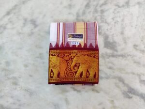 8 Inch Cotton Dhoti And Towel Set
