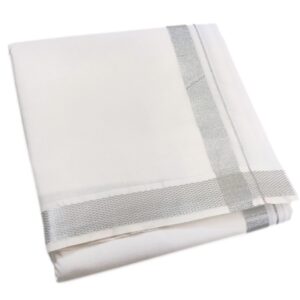 Silver Zarigai Cotton Dhoti Towel Set