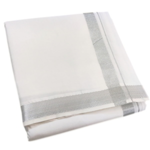Silver Zarigai Cotton Dhoti Towel Set