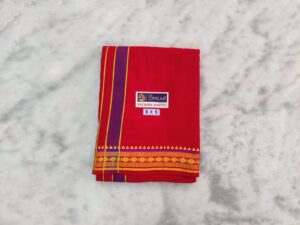 Men’s Cotton Dhoti – Red Color Dhoti