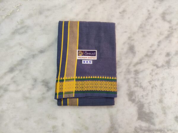 Men's Cotton Dhoti - Grey Color Dhoti