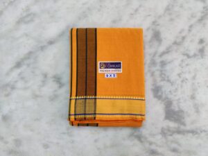 Men’s Cotton Dhoti – Mango Color Dhoti