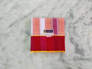 5 Inch Kundanji Border Dhoti Towel Set