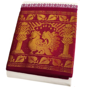 Annam Designed 10 Inch Border Off White Dhoti Set
