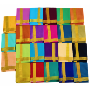 Golden Zarigai Border Cotton Dhoti
