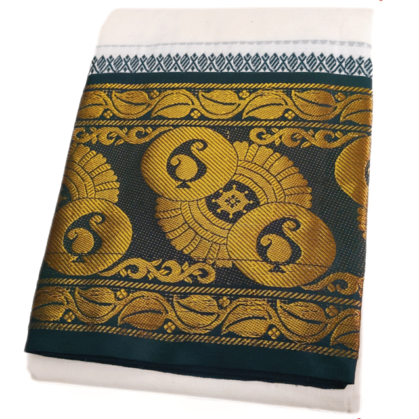 Mango Flower Designed 10 Inch Border Dhoti