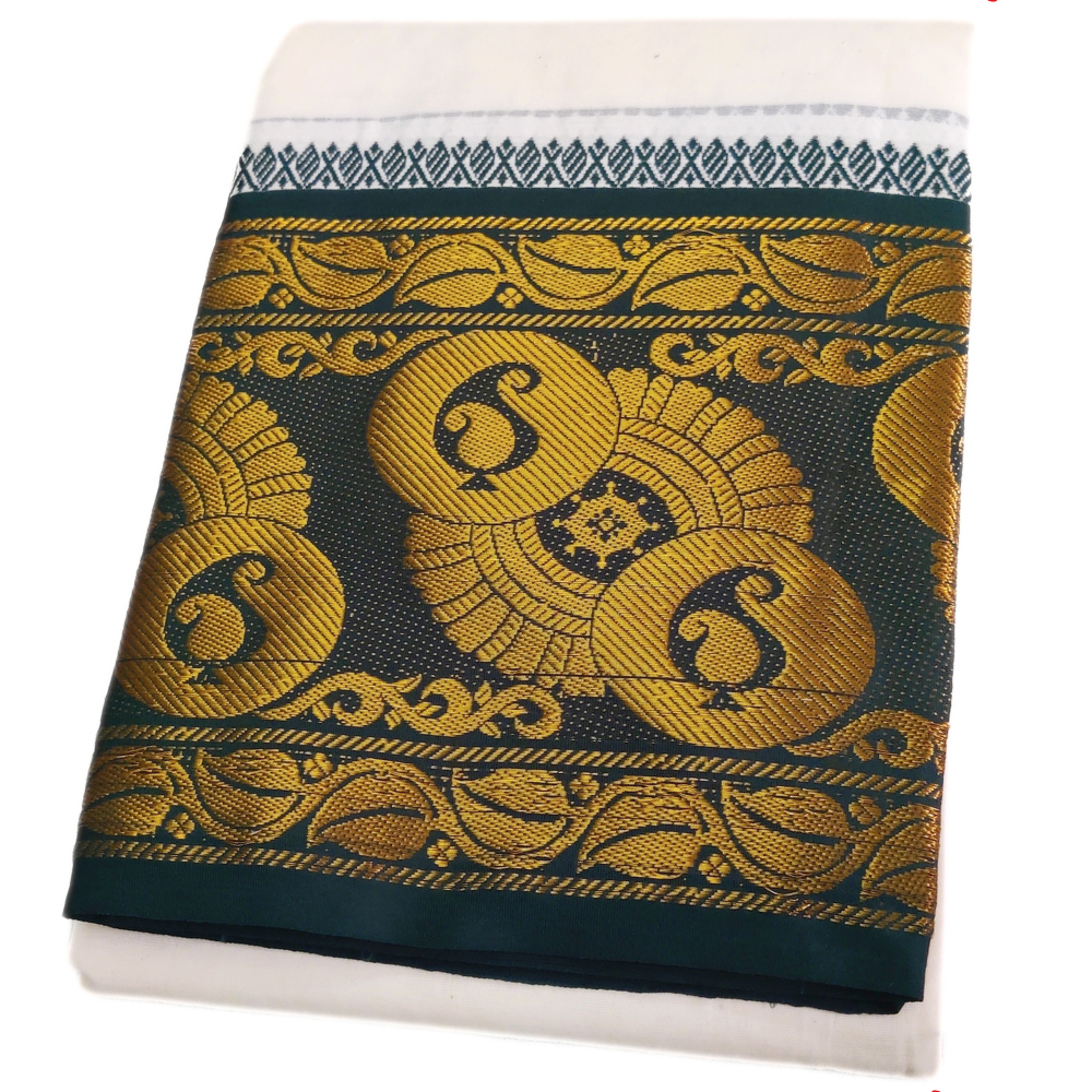 Mango Flower Designed 10 Inch Border Dhoti