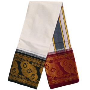 Mango Flower Designed 10 Inch Border Dhoti