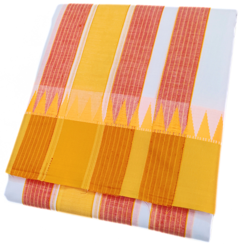 Medium Tower Mokku Temple Border Cotton Dhoti