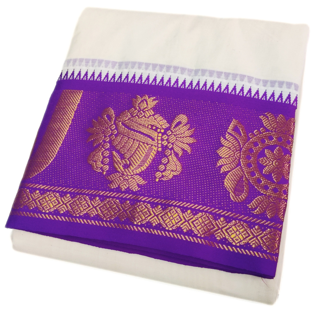 U Thiruman Designed 7 Inch Jacquard Dhoti