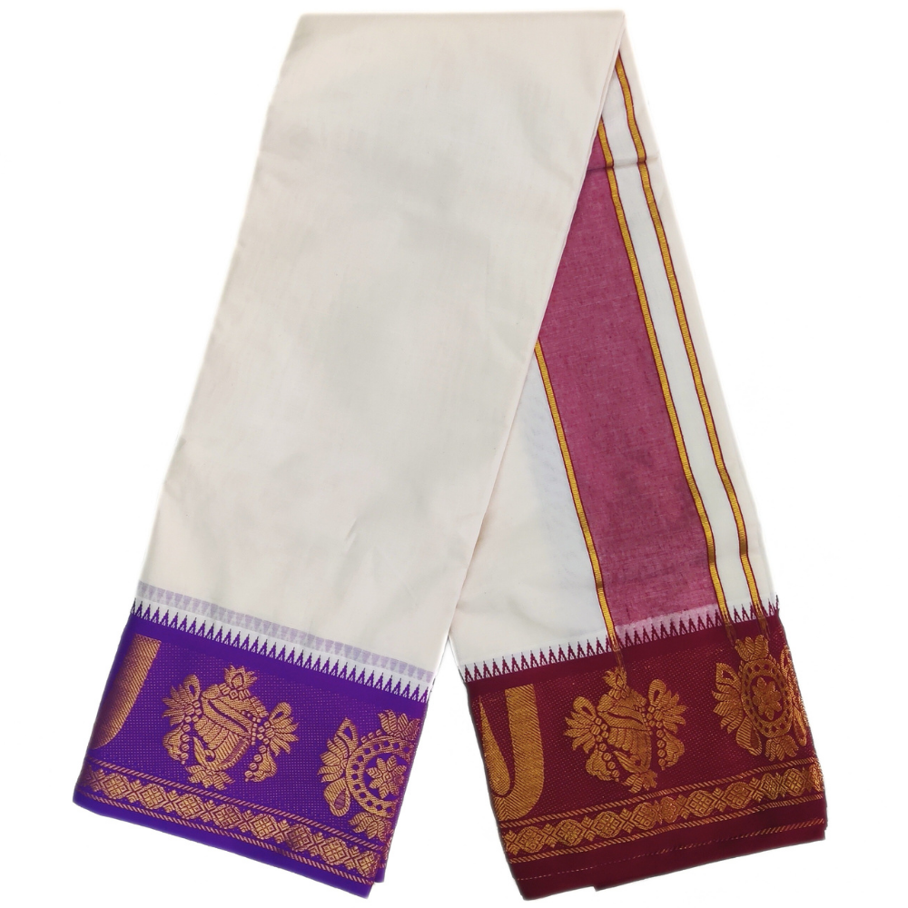 U Thiruman Designed 7 Inch Jacquard Dhoti