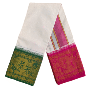 Peacock Designed 10 Inch Border Dhoti