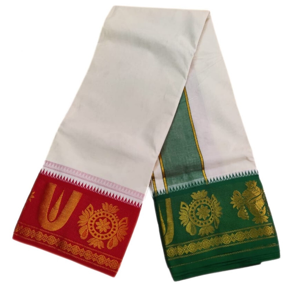 U Thiruman Designed 7 Inch Jacquard Dhoti - Image 2