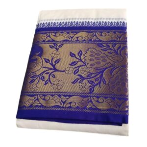 Peacock Designed 10 Inch Border Dhoti