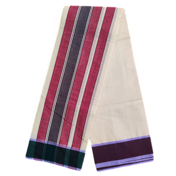 3 Inch Gundanji Vaishnava Handloom Dhoti Set - Image 2