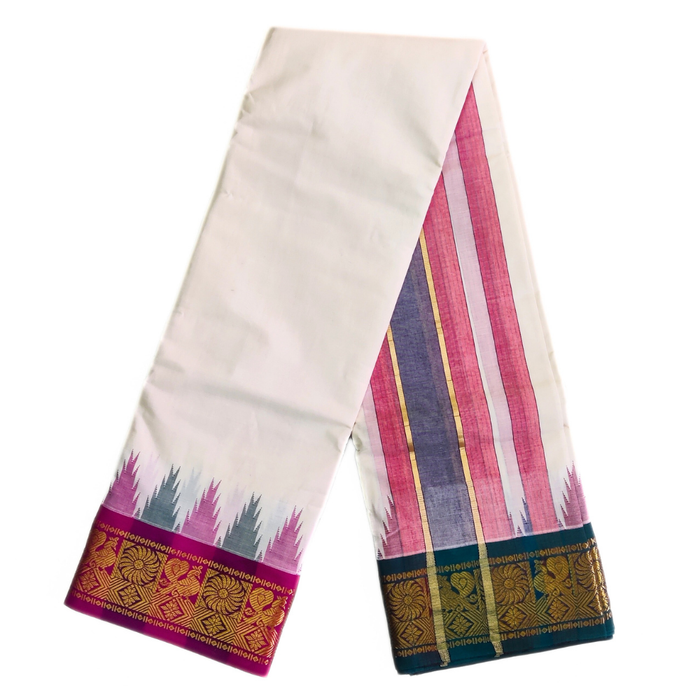 Temple Border Kanchi Cotton Handloom Dhoti