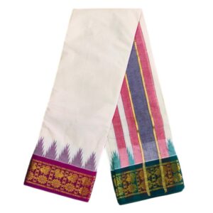 Peacock Designed Temple Border Handloom Dhoti