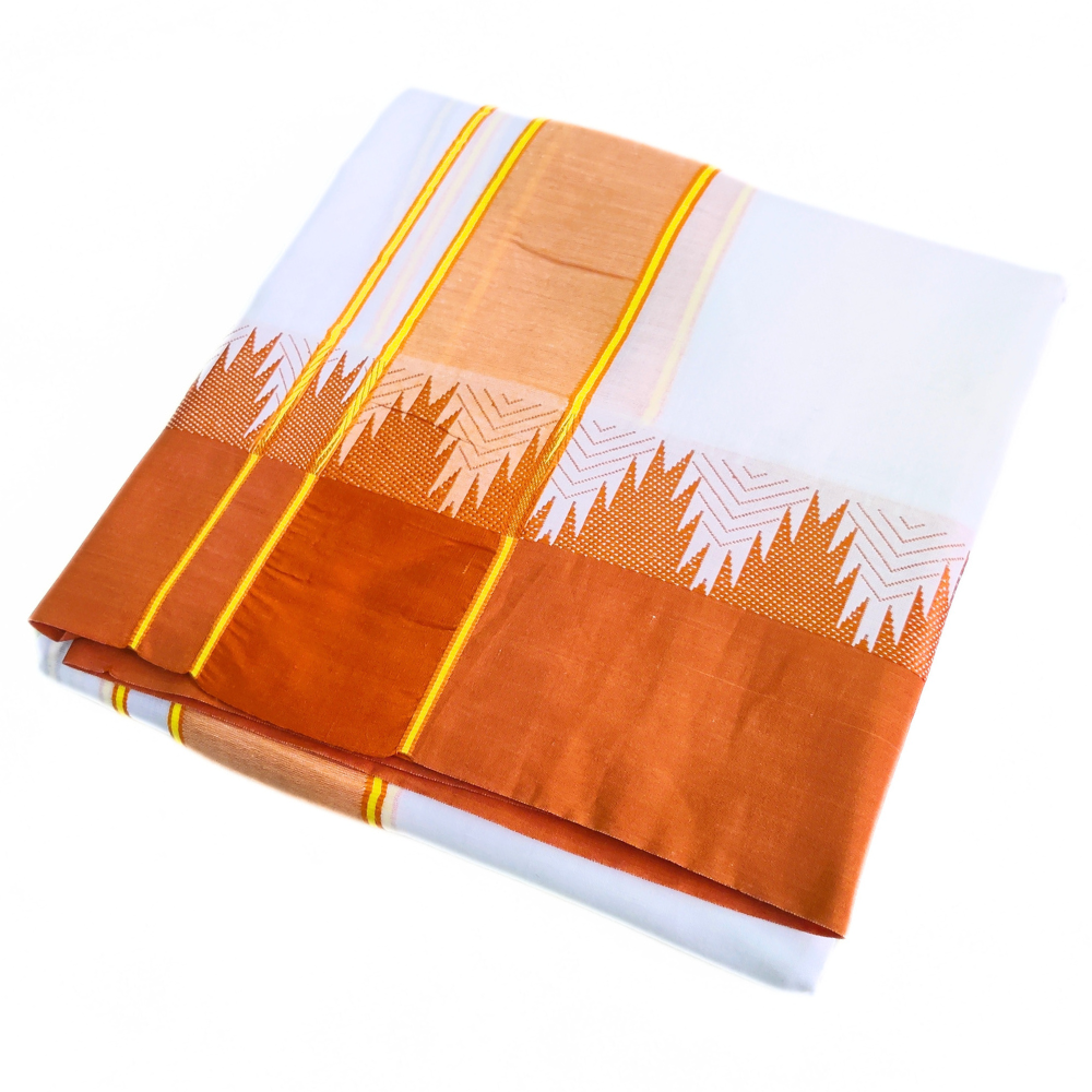 Gundanji Temple Border Cotton Dhoti