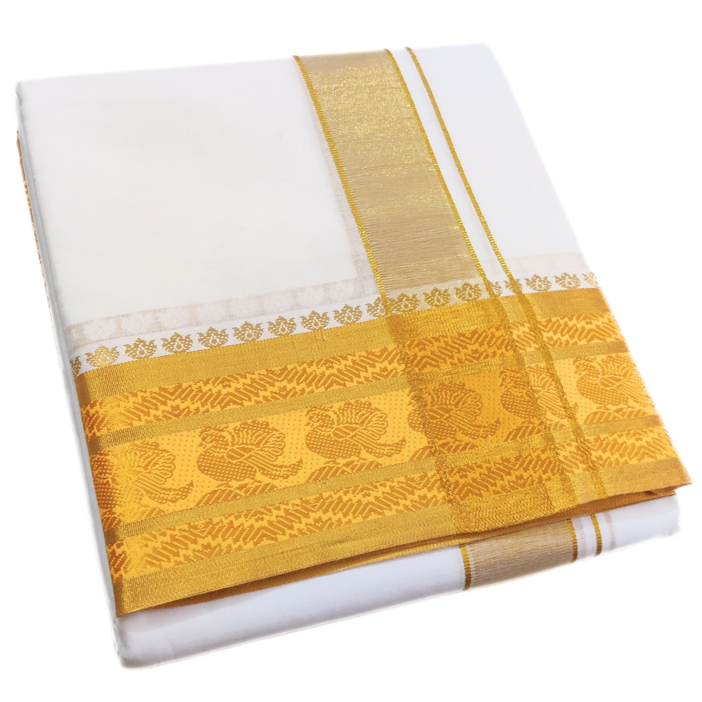 Annam Premium Tissue Border Jacquard Dhoti