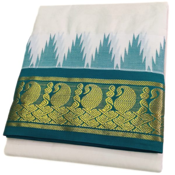Mango Designed Temple Border Handloom Dhoti