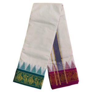 Mango Designed Temple Border Handloom Dhoti