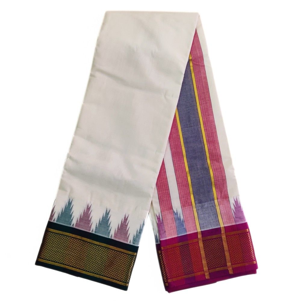Mayilkan Design Handloom Dhoti - Image 2