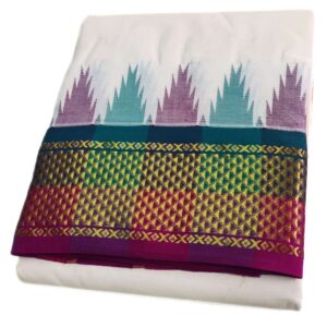 Thalampoo Border Cotton Dhoti Handloom