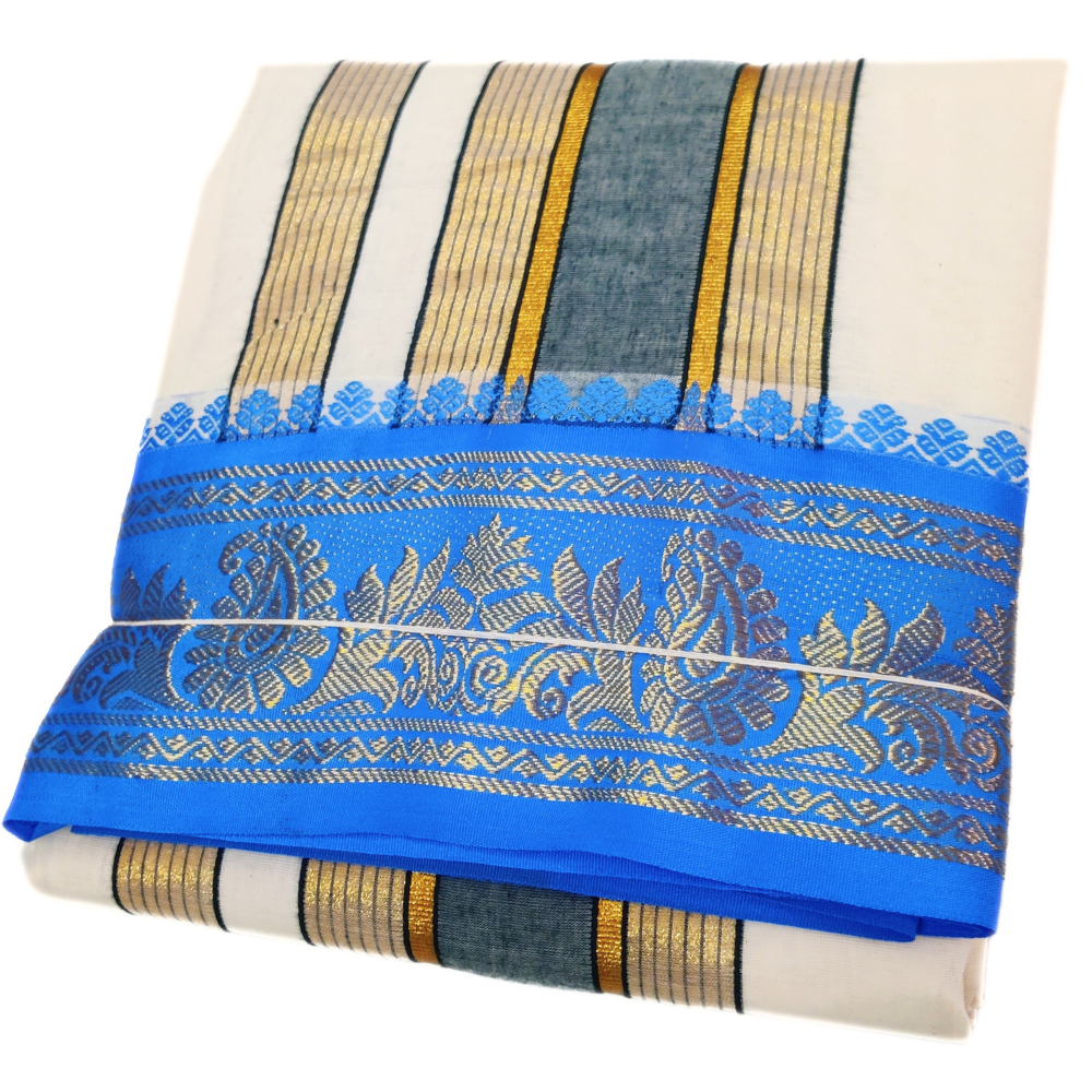 Jacquard Border Dhoti With Special Kanchi Mundhi