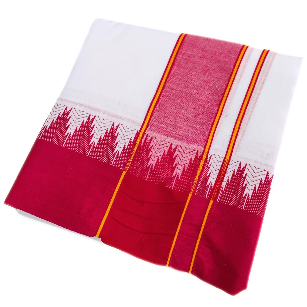 Temple Border Gundanji Cotton Dhoti