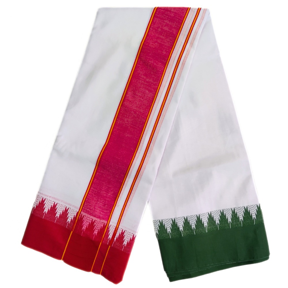 Temple Border Gundanji Cotton Dhoti