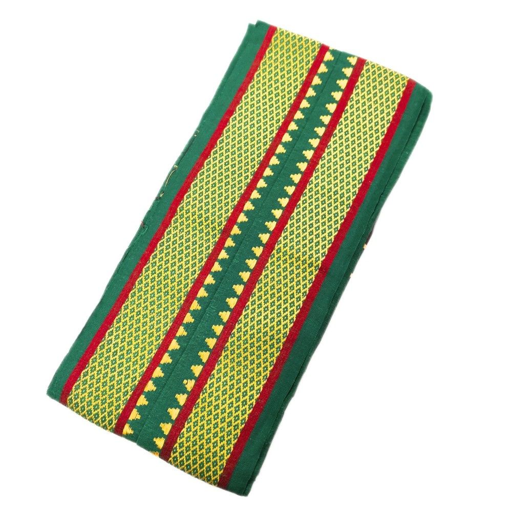 Green Color Mayilkan Cotton Dhoti/Lungi + Towel Combo - Image 2