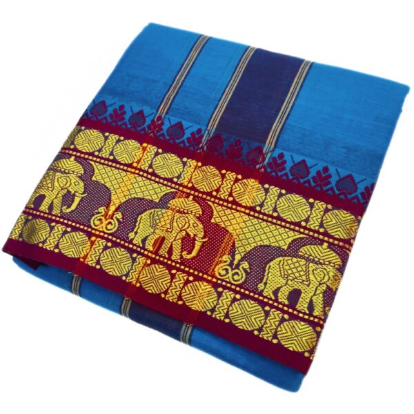 Blue Color Pure Cotton Dhoti