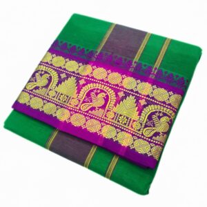 Green Color Pure Cotton Dhoti