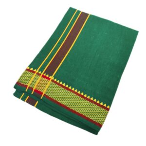 Green Color Mayilkan Cotton Dhoti/Lungi