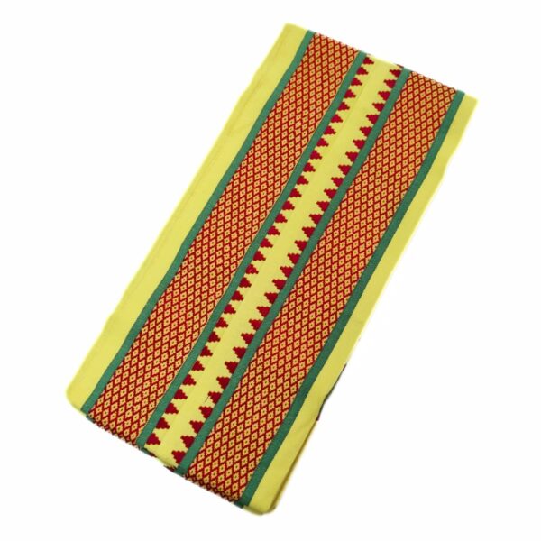 Yellow Color Mayilkan Cotton Dhoti/Lungi + Towel Combo - Image 3