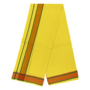 Yellow Color Mayilkan Cotton Dhoti/Lungi