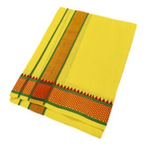 Yellow Color Mayilkan Cotton Dhoti/Lungi