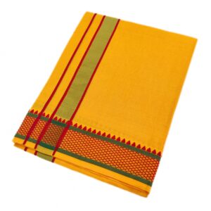 Mango Yellow Color Mayilkan Cotton Dhoti/Lungi