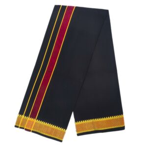 Black Color Mayilkan Cotton Dhoti/Lungi