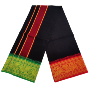 Black Color Cotton Jacquard 2 Meter Lungi/Dhoti