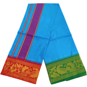 Anandha Blue Color Cotton Jacquard 2 Meter Lungi/Dhoti