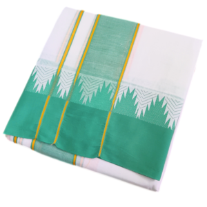 Pavanji Thalampoo White Dhoti Towel Set