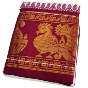 Annam Designed 12 Inch Border Dhoti Towel Set