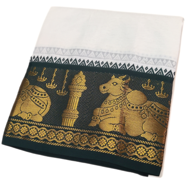 Nandhi Lingam Designed 7 Inch Jacquard Dhoti - Image 2