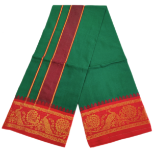 Dark Green Color Cotton Jacquard 2 Meter Lungi/Dhoti